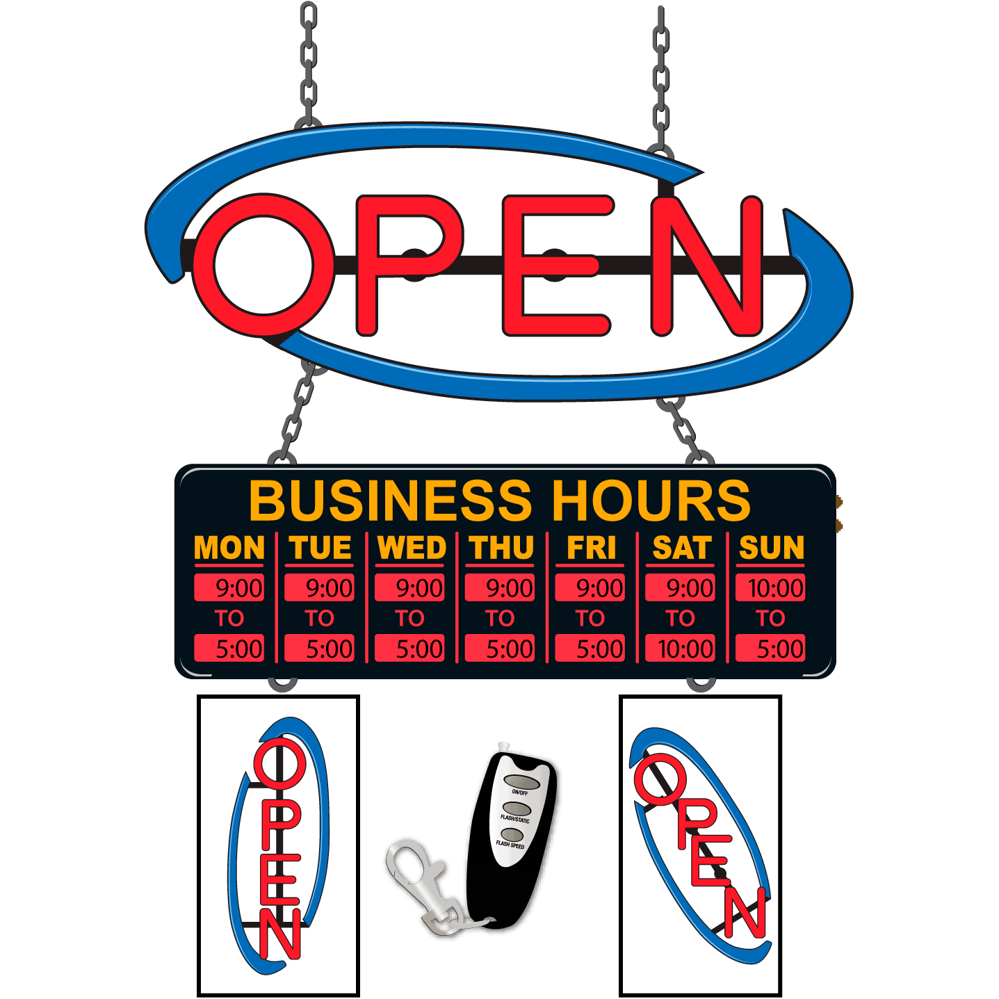 Business Hours Sign Led