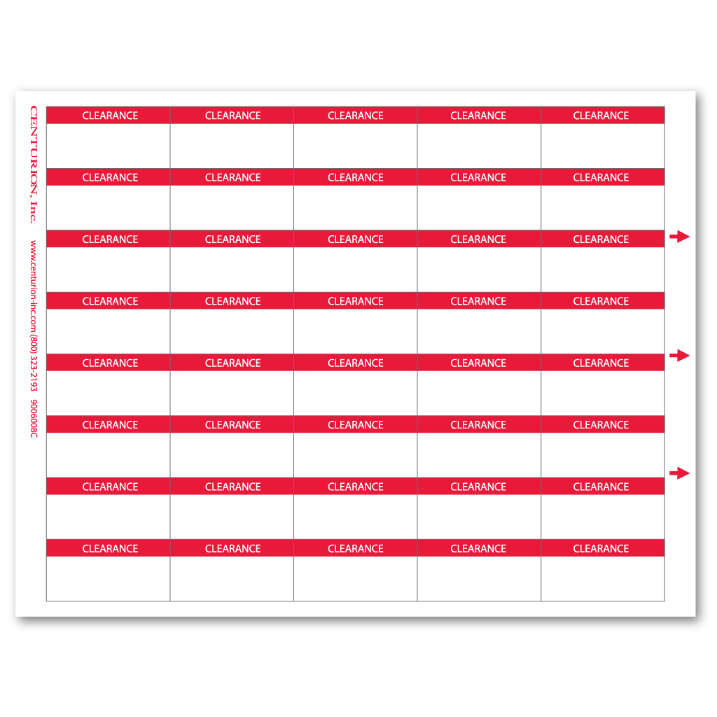 Clearance Laser Bin Labels 2