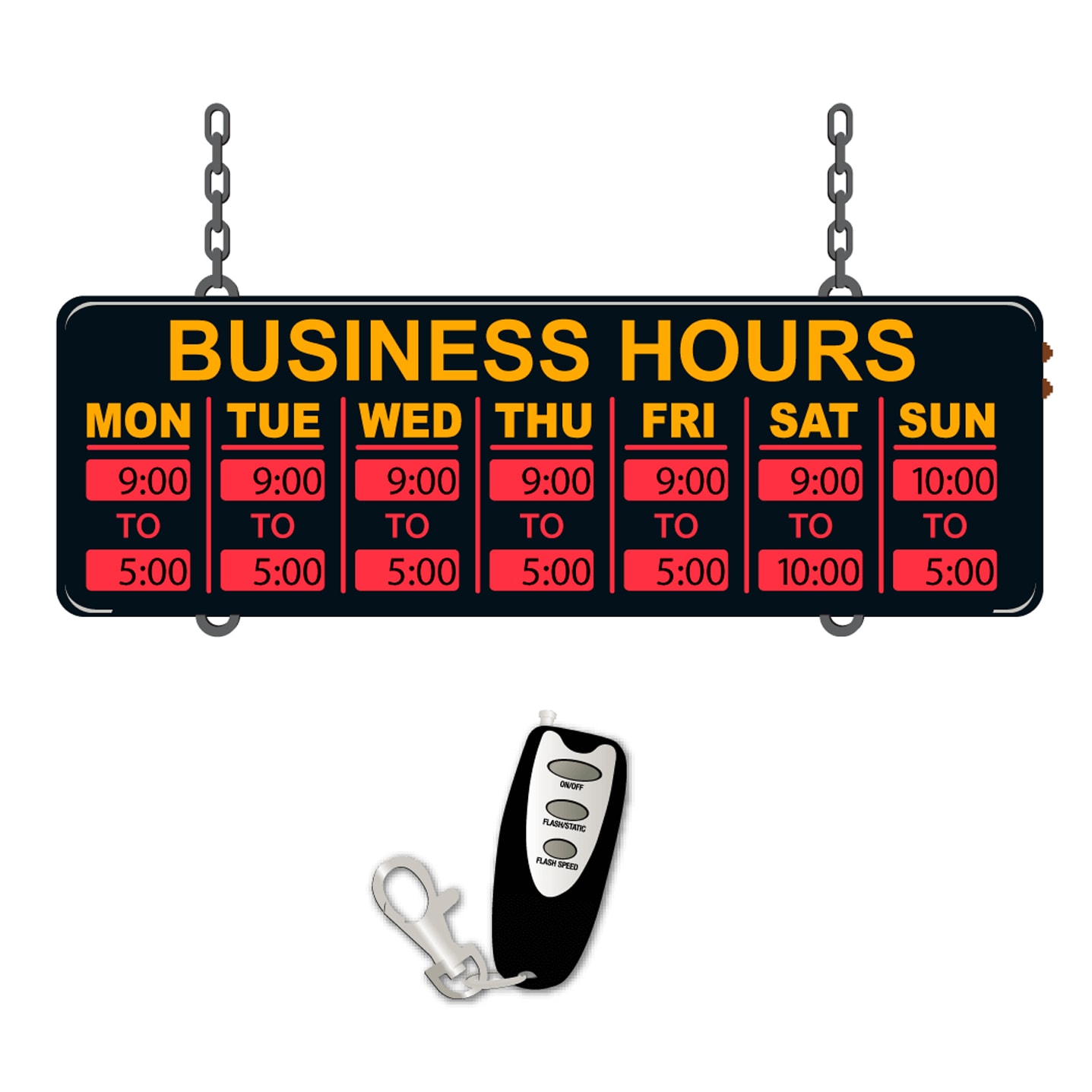 LED Open Sign with Hours Centurion Store Supplies