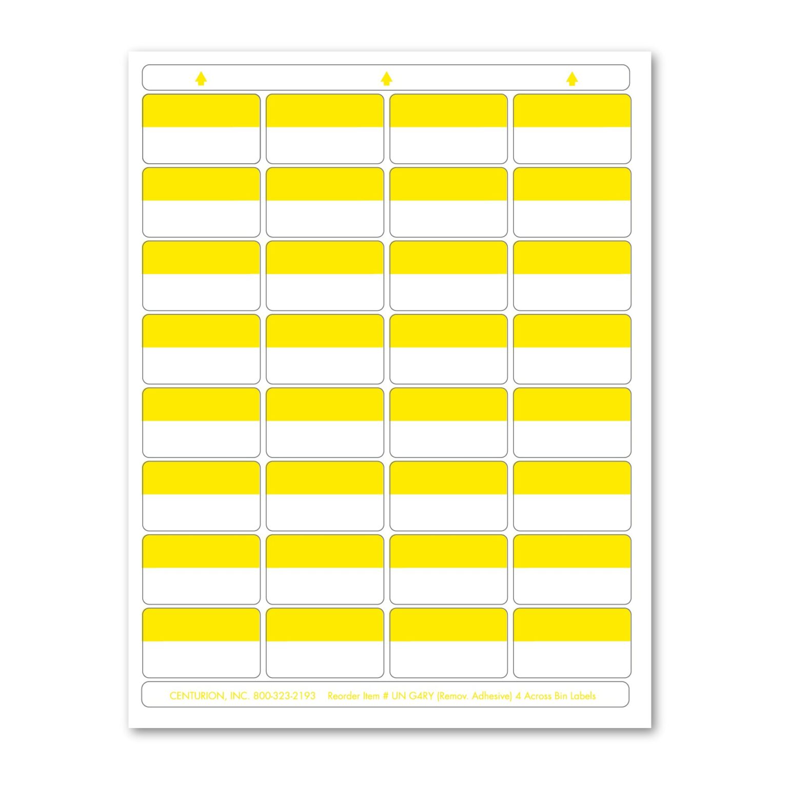 Half Yellow Preferred Series Laser Bin Labels – Centurion Store Supplies