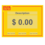 1 up Yellow Indoor Sign With Do it Best Logo