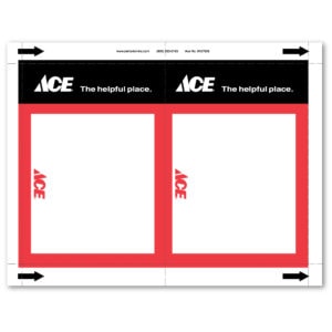 5-1/2"x3-1/2" Ace "The helpful place" Weatherproof Sign