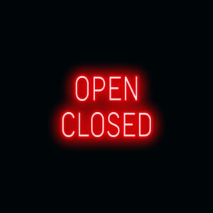 "OPEN CLOSED" LED Sign