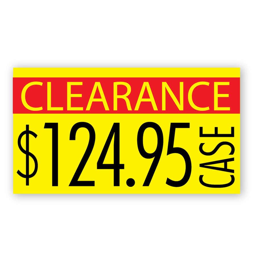 Yellow Clearance Labels